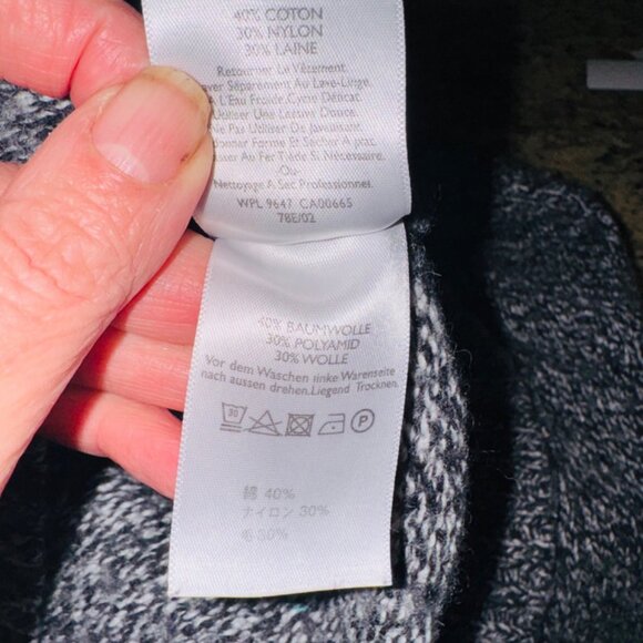 Eddie Bauer Heavy Knit Chunky Womens M Wool Cardigan Sweater Fisherman Preppy - Picture 10 of 11